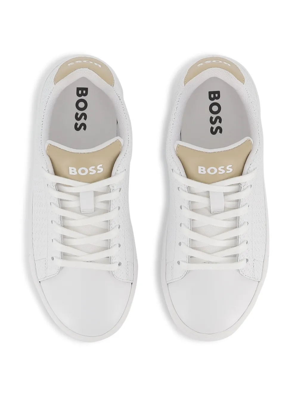 Кроссовки на шнуровке Boss Kidswear, белый — фото 3