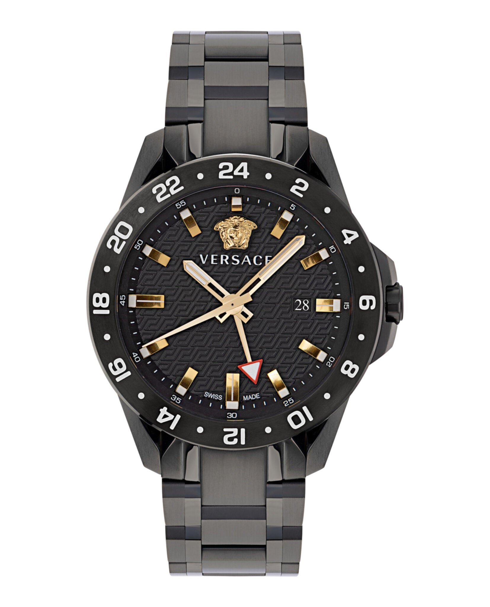 

Часы Sport Tech GMT Versace, черный/черный/черный