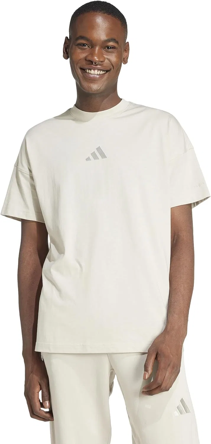 Футболка свободного кроя adidas, цвет Wonder Alumina