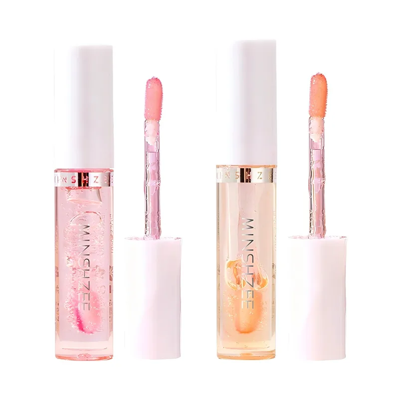 MINSHZEE Тинт для губ/Блеск для губ/Жидкая помада, [2 Pcs]02# Dewy White Peach+01# Rose Smoke Pink Mist