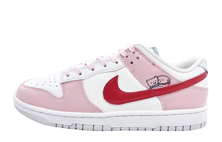 

Кроссовки для скейтбординга Dunk женские с низким верхом, белый, розовый Nike