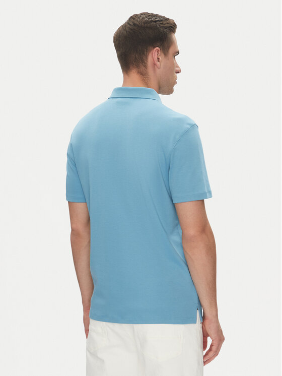Рубашка поло стандартный крой Supima LV04LB276G Calvin Klein, синий — фото 3