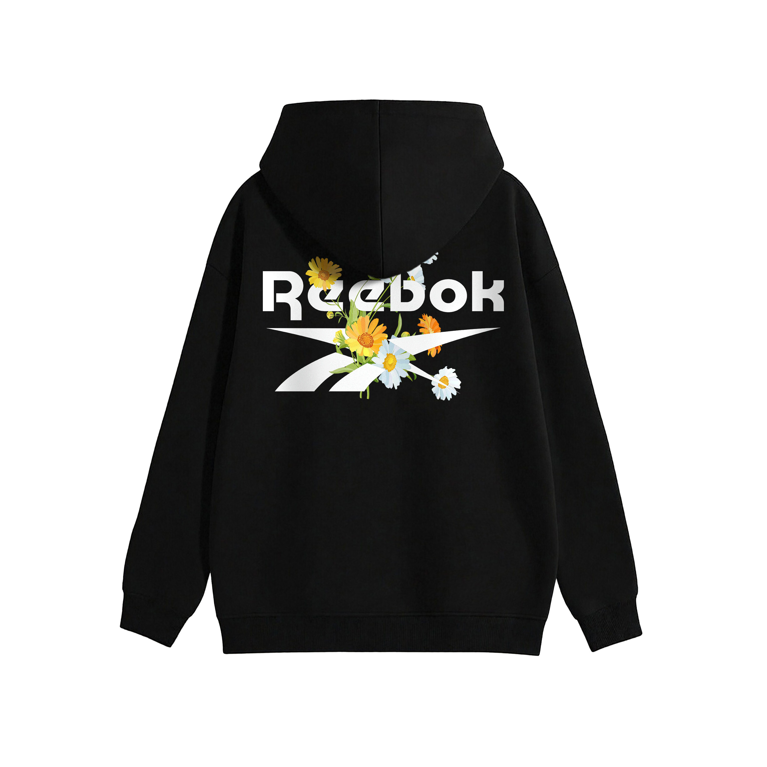 

Толстовка Unisex Hooded Moderate Heavyweight Reebok, черный-белый (fleece-lined)