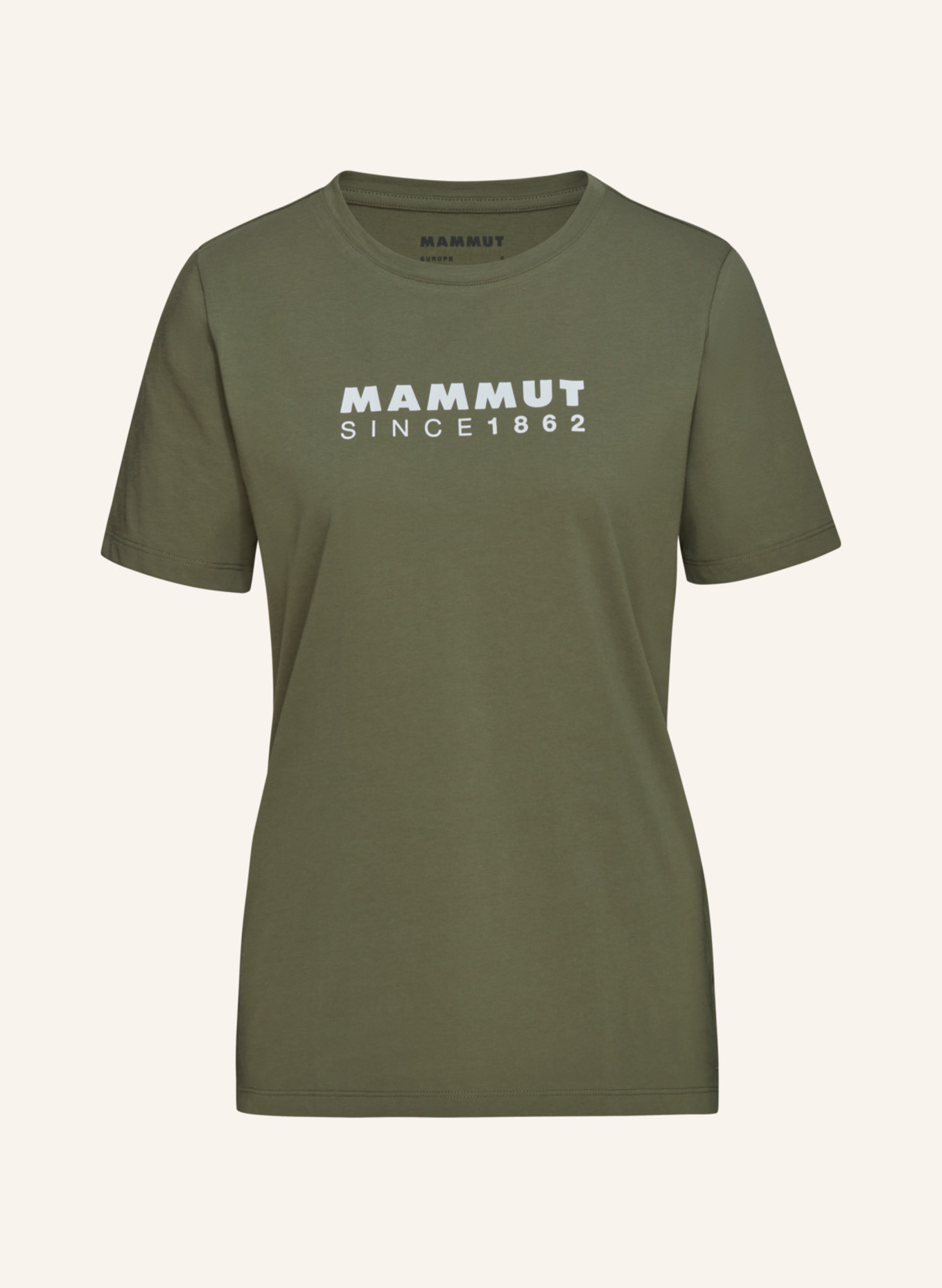 

Основной логотип футболки Mammut, зеленый