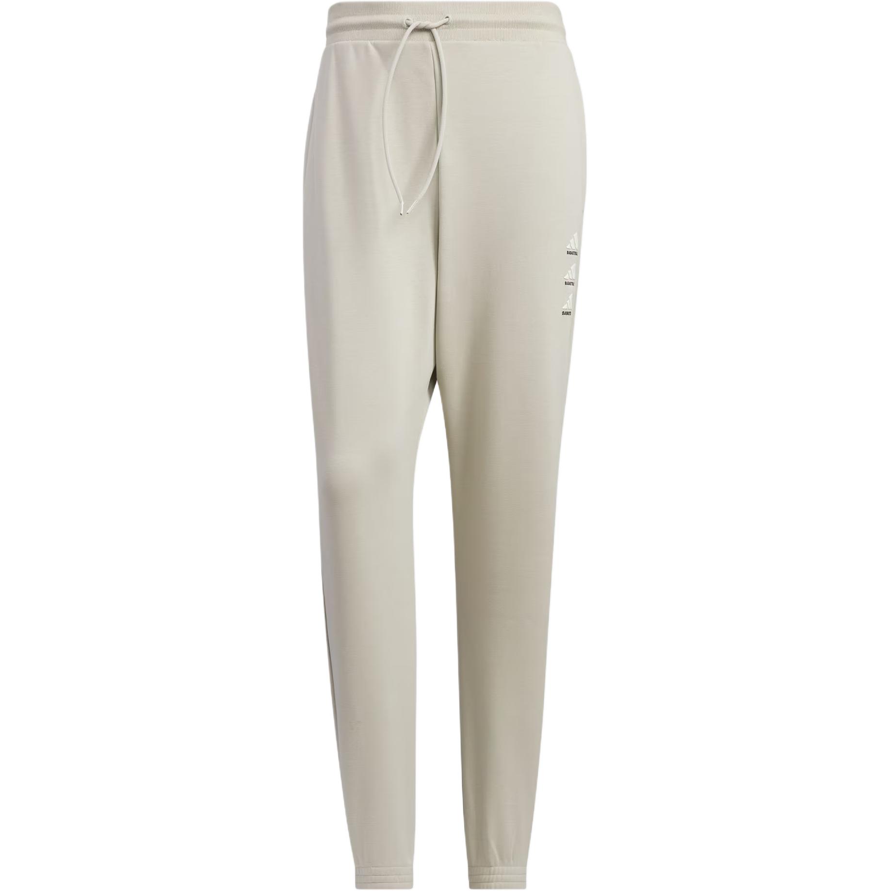 

Баскетбольные вязаные спортивные штаны мужские светло-сезамовые землянисто-серые Adidas