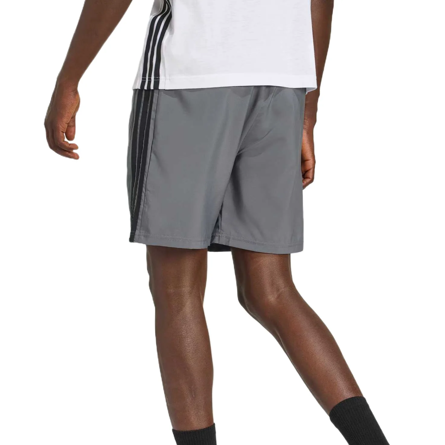 Шорты спортивные мужские essentials Adidas, темно-серый/черный — фото 4
