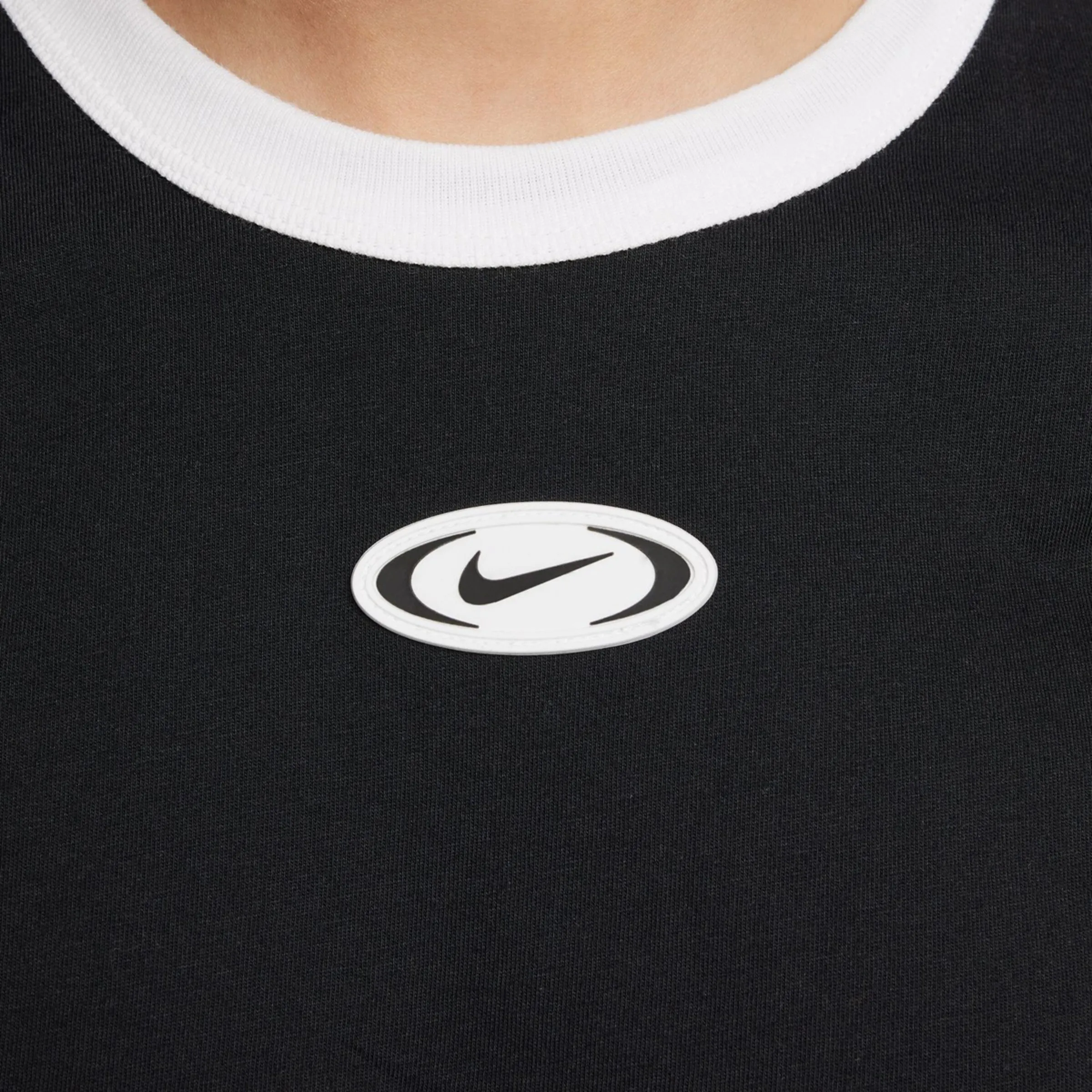 Детская футболка в стиле Y2K с принтом звезды Nike, черный — фото 4