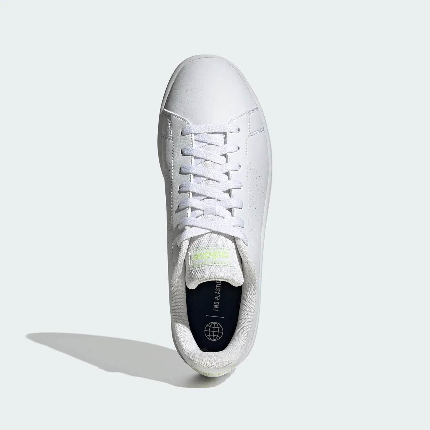 Теннисные кроссовки Adidas Unisex Advantage, Cloud White Cloud White Pulse Lime — фото 3