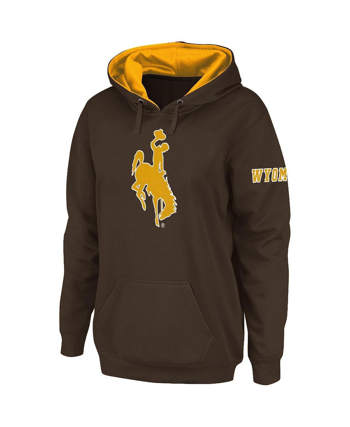 

Женский коричневый пуловер с капюшоном и большим логотипом Wyoming Cowboys Stadium Athletic, коричневый