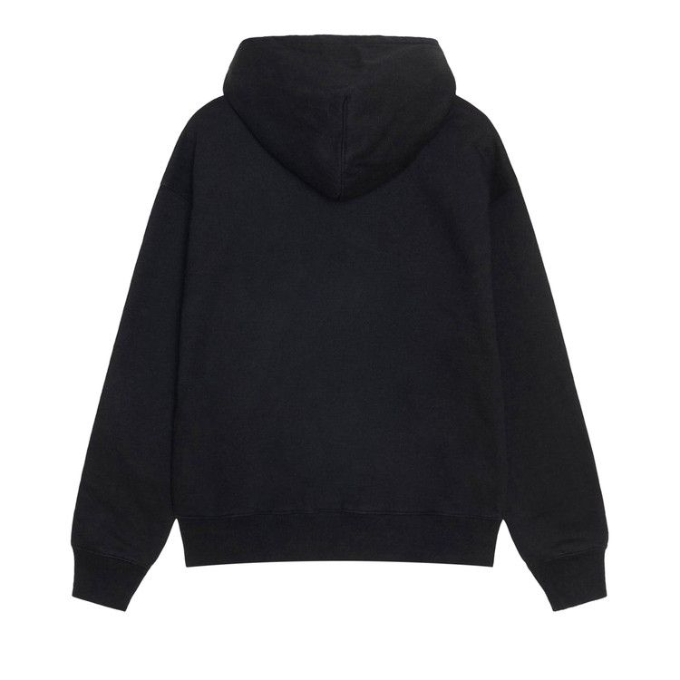 Худи Stussy x Nike Stone Washed Fleece Zip Hoodie 'Black' — фото 2