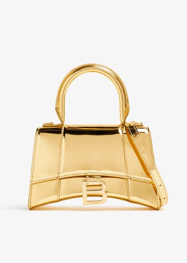 

Сумка Balenciaga Hourglass XS Top-Handle, золотой