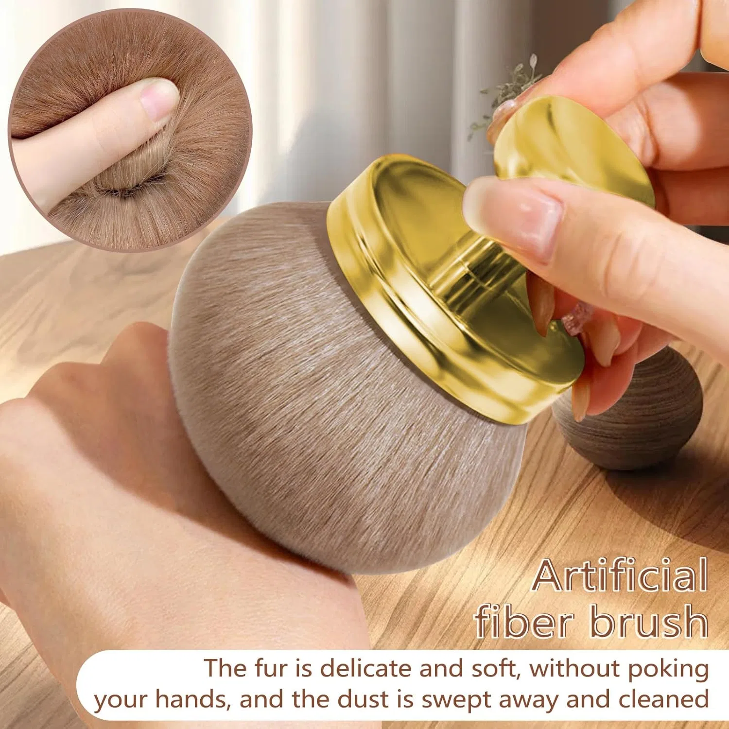 Кисть для автозагара Body Brush 2 шт золотая Bagentry — фото 4