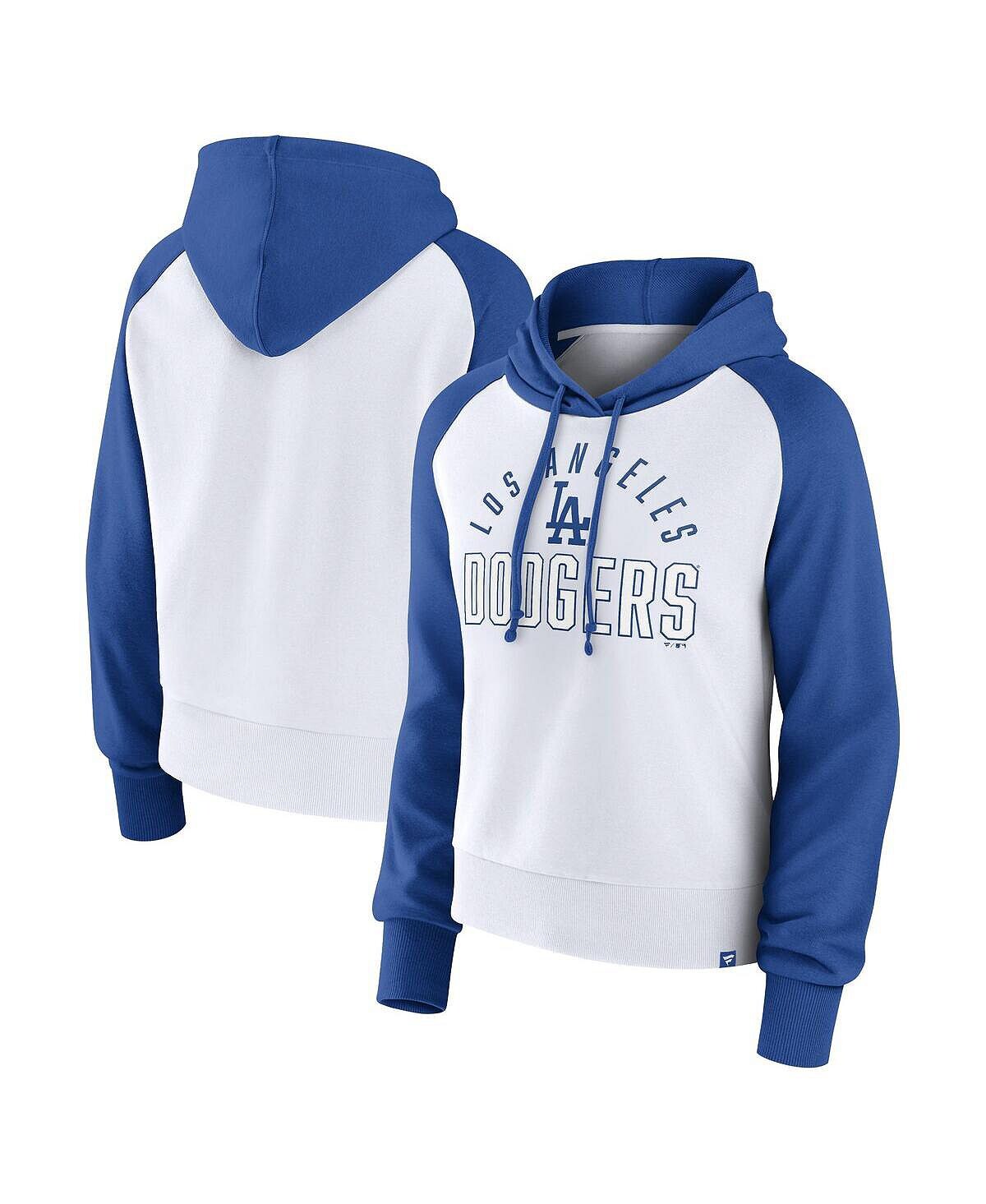 

Женский фирменный белый пуловер с капюшоном Los Angeles Dodgers Pop Fly Fanatics