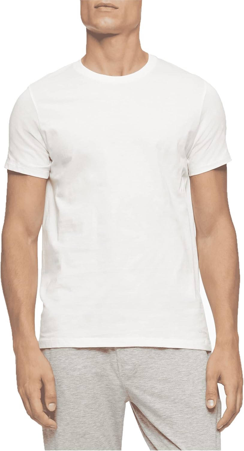 Комплект из 5 мужских классических хлопковых маек Calvin Klein, 5 Classic White Crewneck — фото 2