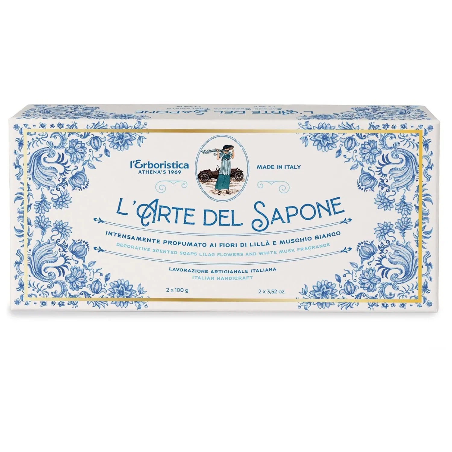 Набор мыла «L'arte del Sapone» с ароматом сирени и белого мускуса (2 шт.) от L'Erboristica Athena's L'Erboristica Di Athena'S Dal 1969 — фото 2