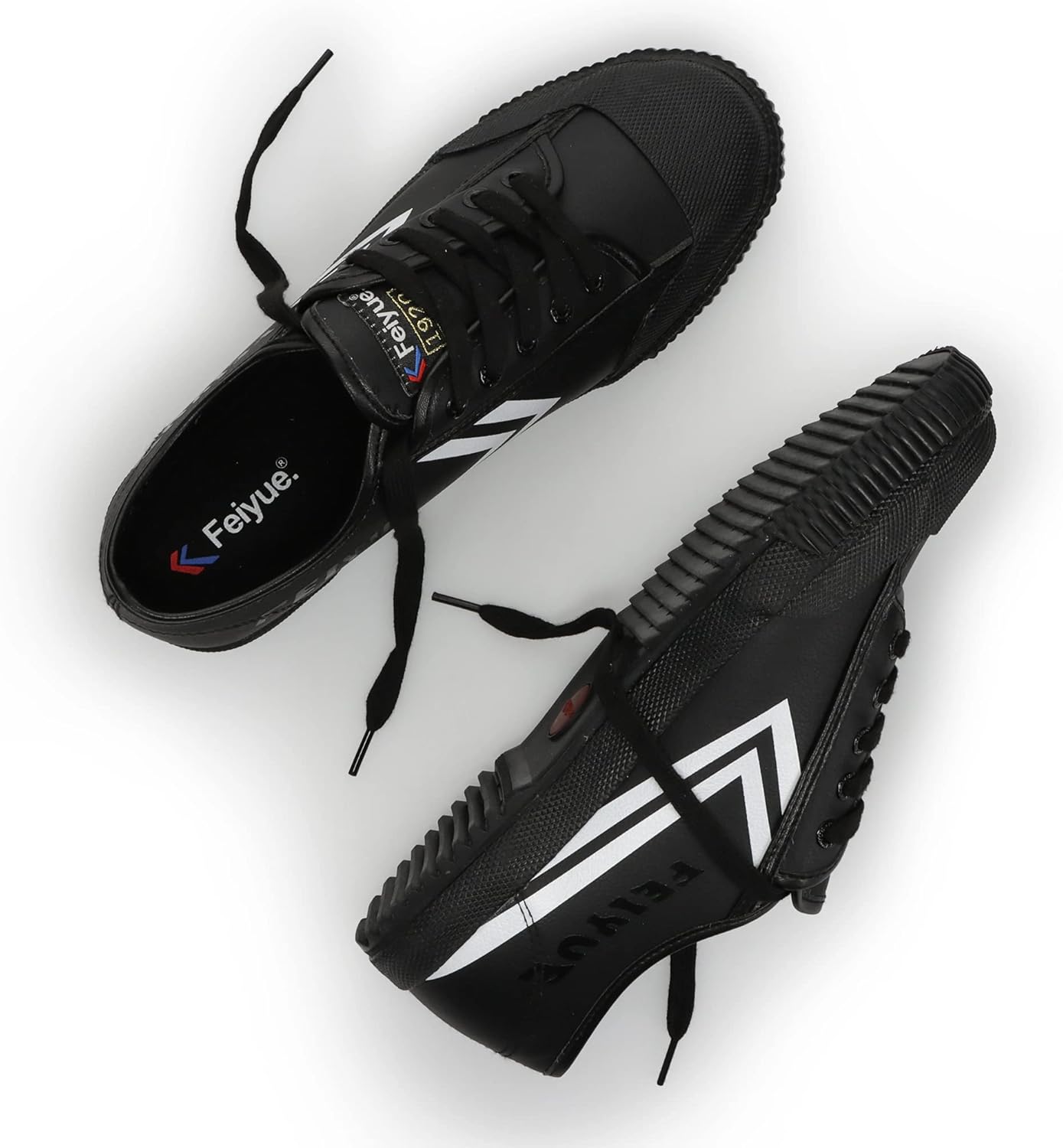 Кроссовки FEIYUE Fe Lo 1920 из веганской кожи или переработанного холста, унисекс, низкие. Отлично подходят для боевых искусств, паркура, тренировок с весами и повседневной носки, черный — фото 3