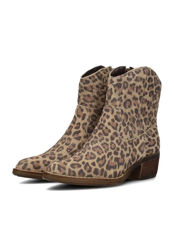 Ботильоны Elsie western cowboy/biker ankle boot Ps Poelman, коричневый с комбинацией — фото 2
