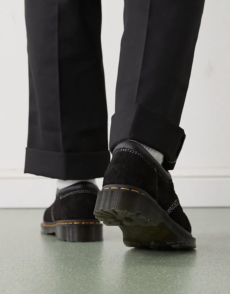 Туфли Dr Martens 8053 с 5 люверсами из черной замши — фото 2