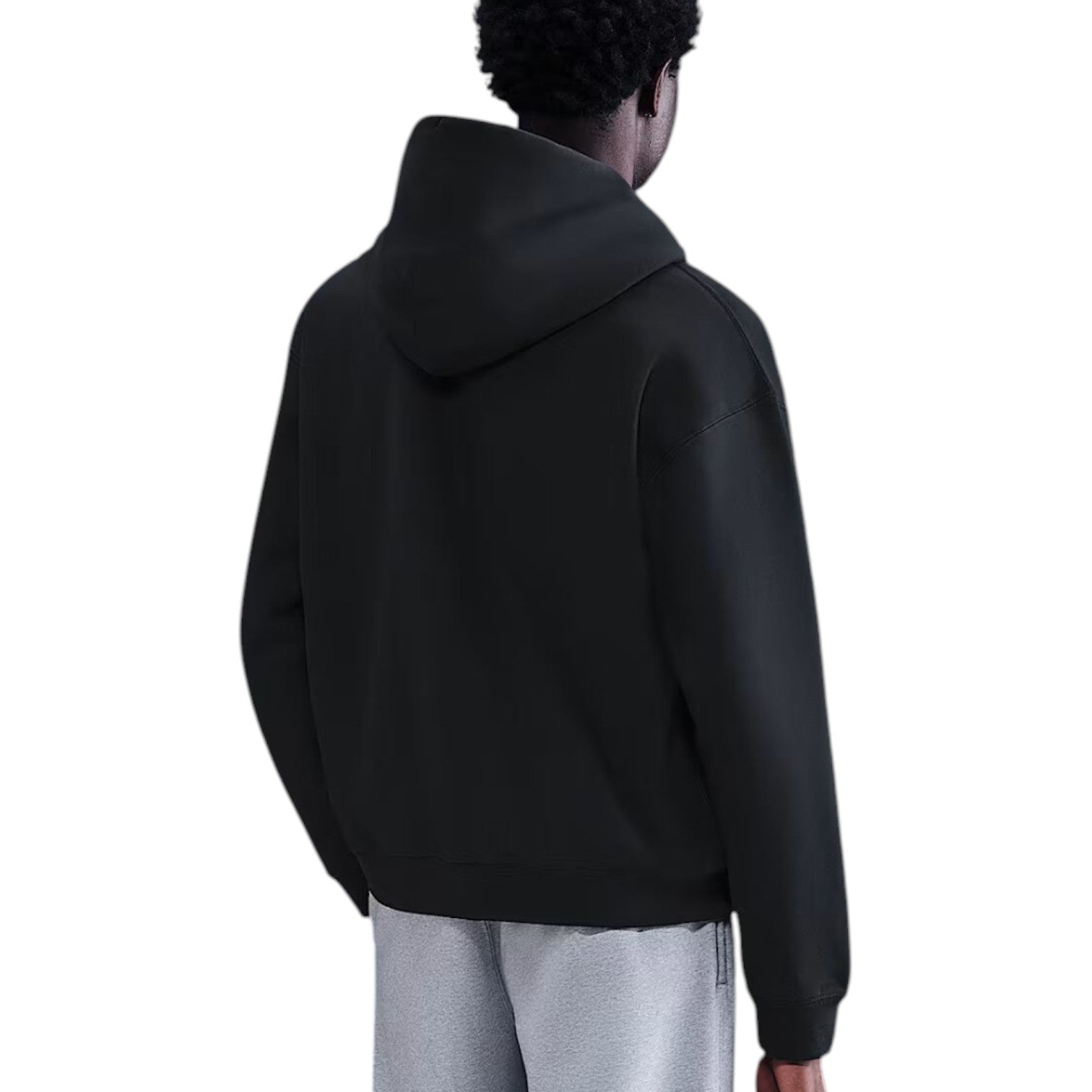 Толстовка Nike Solo Swoosh на молнии из флиса, черная — фото 2