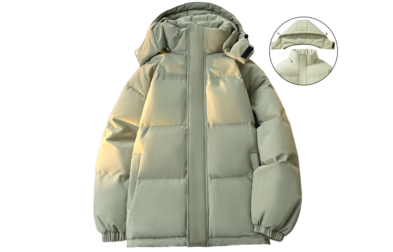 

WARRIOR Пуховик Huichao Riding The Wind Collection унисекс, Gray Green[Hats & Caps Detachable]