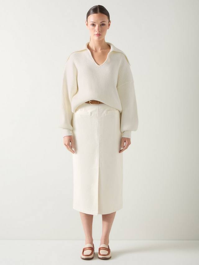 

Полли джемпер с V-образным вырезом L.K.Bennett, Cream