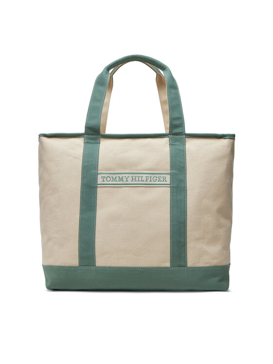 

Сумочка Th Summer Canvas Tote AW0AW17421 Tommy Hilfiger, зеленый