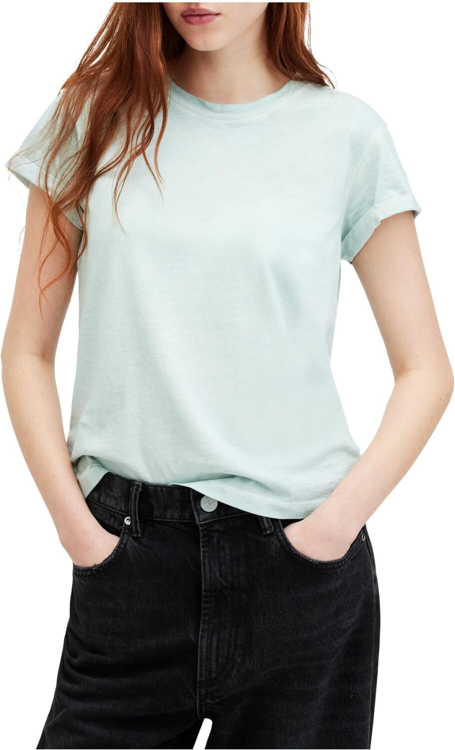 

Футболка AllSaints Anna Tee, цвет Crystal Blue