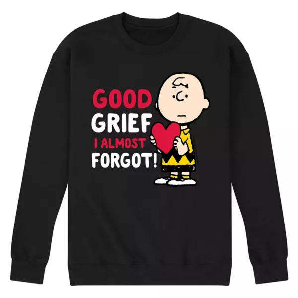 

Мужская флисовая толстовка с надписью «Peanuts Good Gride Forgot» Licensed Character, черный