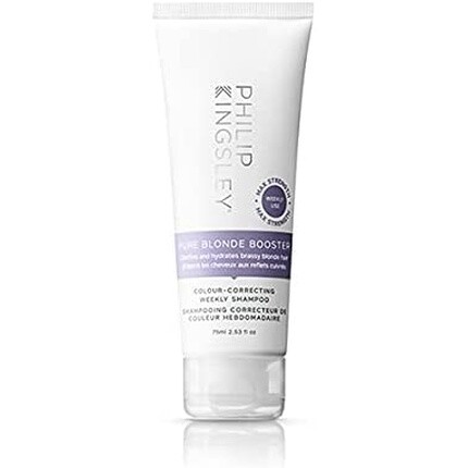 

Pure Blonde Booster Корректирующий цвет фиолетовый шампунь для светлых серебристо-седых волос 75 мл, Philip Kingsley