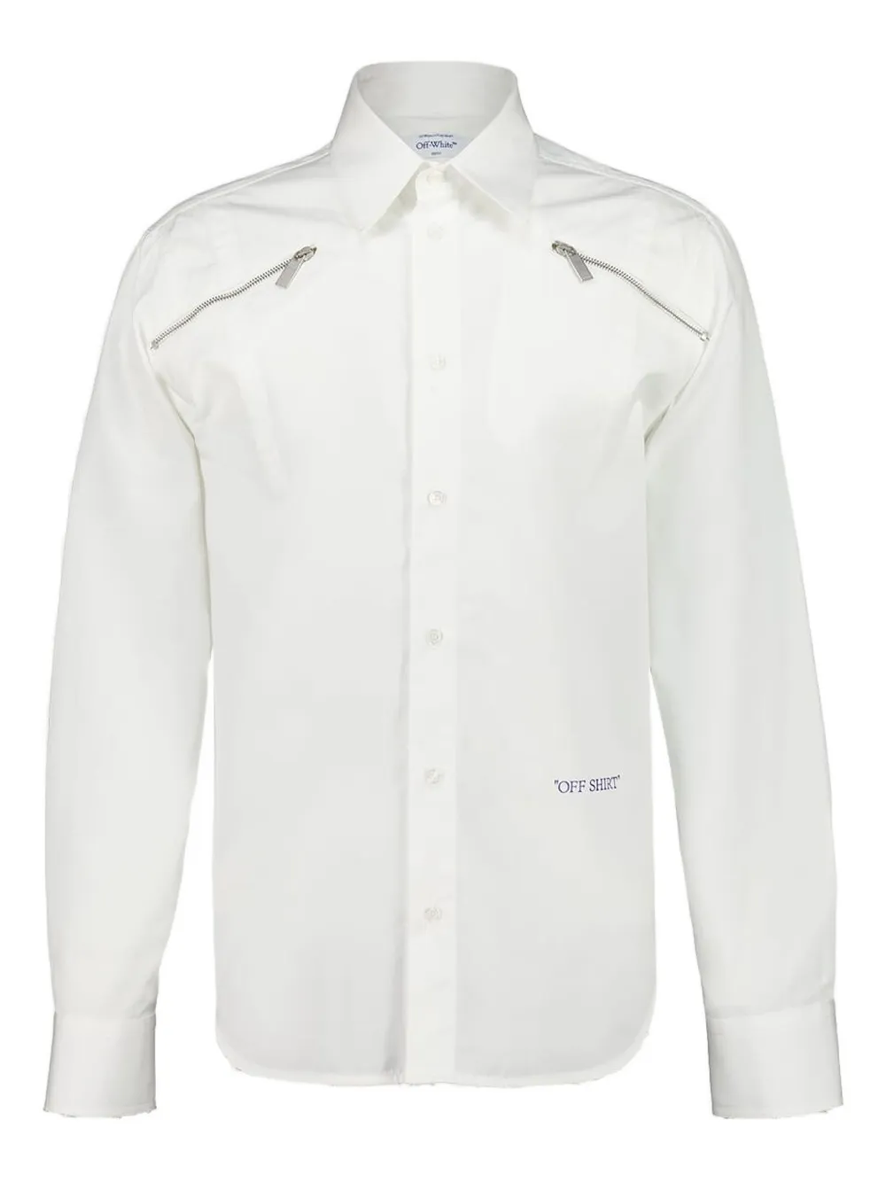 

Рубашка с длинными рукавами и боковой молнией Off-White, белый