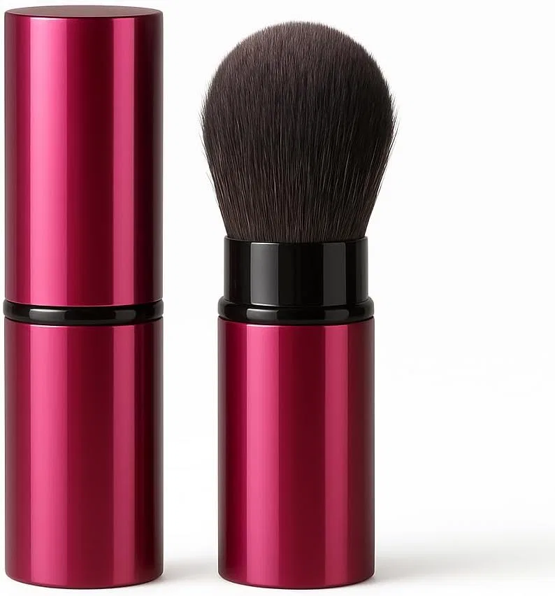 Кисть для румян Hakundo Kumano Cheek Brush, розовая, портативная Hakuundo