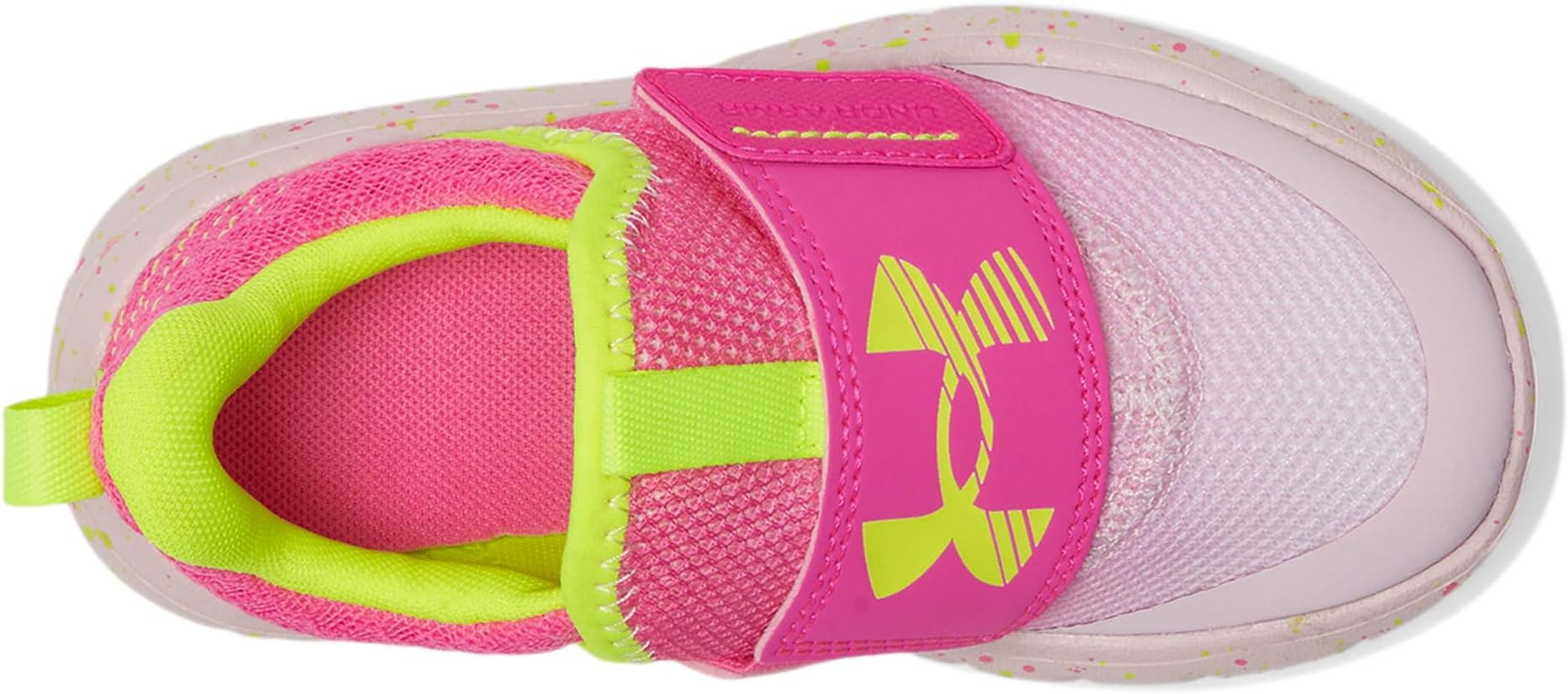 Кроссовки Under Armour Kids Flash, цвет Prime Pink/Rebel Pink/High Vis Yellow — фото 2