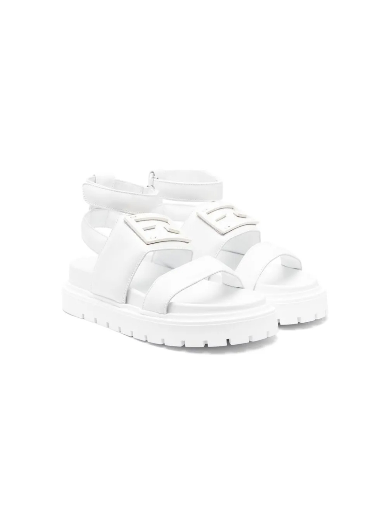 

Массивные сандалии с логотипом FF Fendi Kids, белый