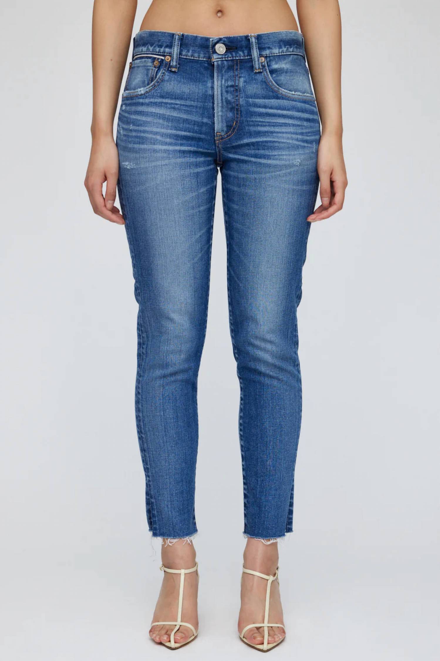 

Джинсы Appleton Skinny синего цвета Moussy