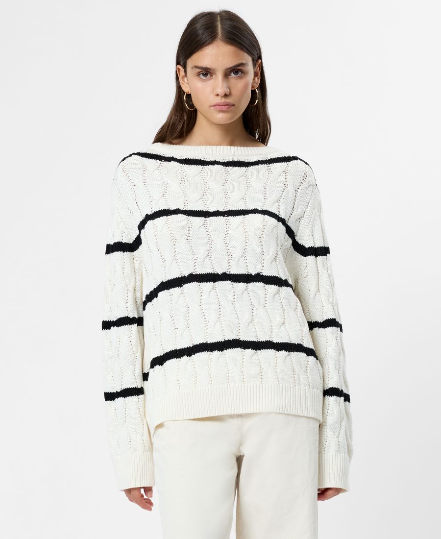 

Женский свитер с длинными рукавами "Моцарт" French Connection, Porcelain Cream Black