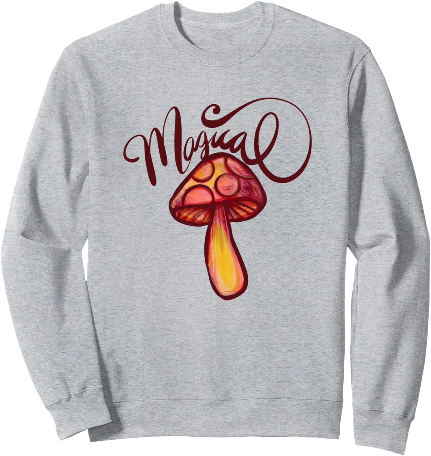 

Толстовка с изображением грибов Mushroom Snugg, серый