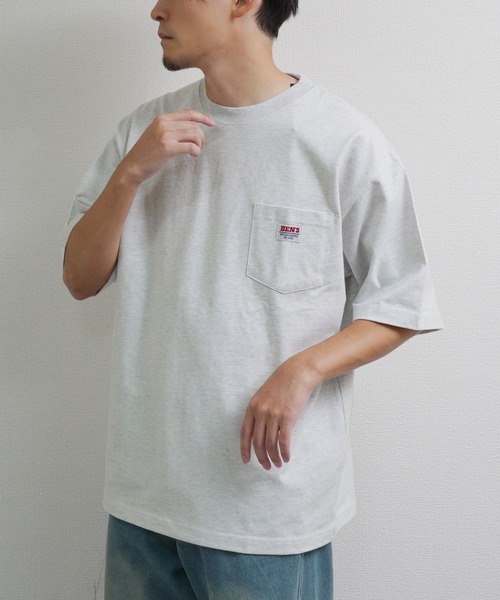 

Футболка с коротким рукавом и нагрудным карманом Ben Davis, белая