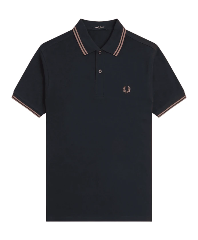 

Рубашка-Поло с двойной полосой Fred Perry, черный