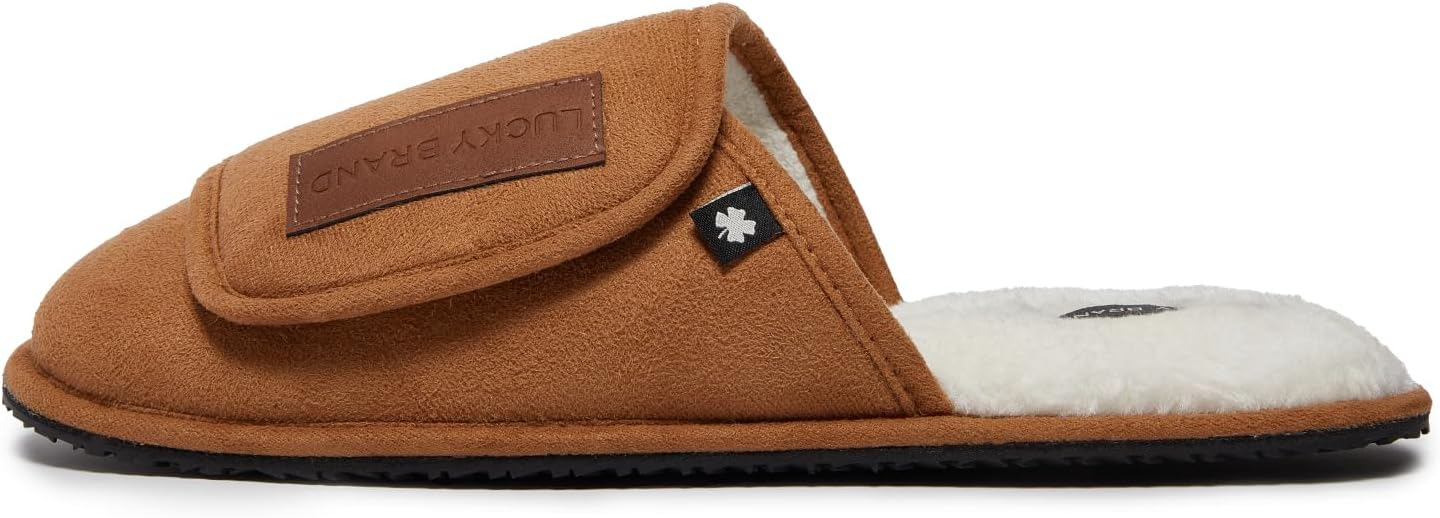 Мужские домашние тапочки Lucky Brand из микровельвета с мягкой подкладкой, Tan Flap — фото 2