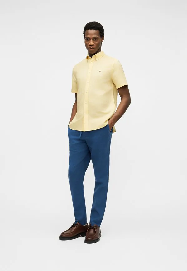 Брюки-Чиносы harlem с зауженными штанинами из льняной смеси Tommy Hilfiger, Blue Jean — фото 2