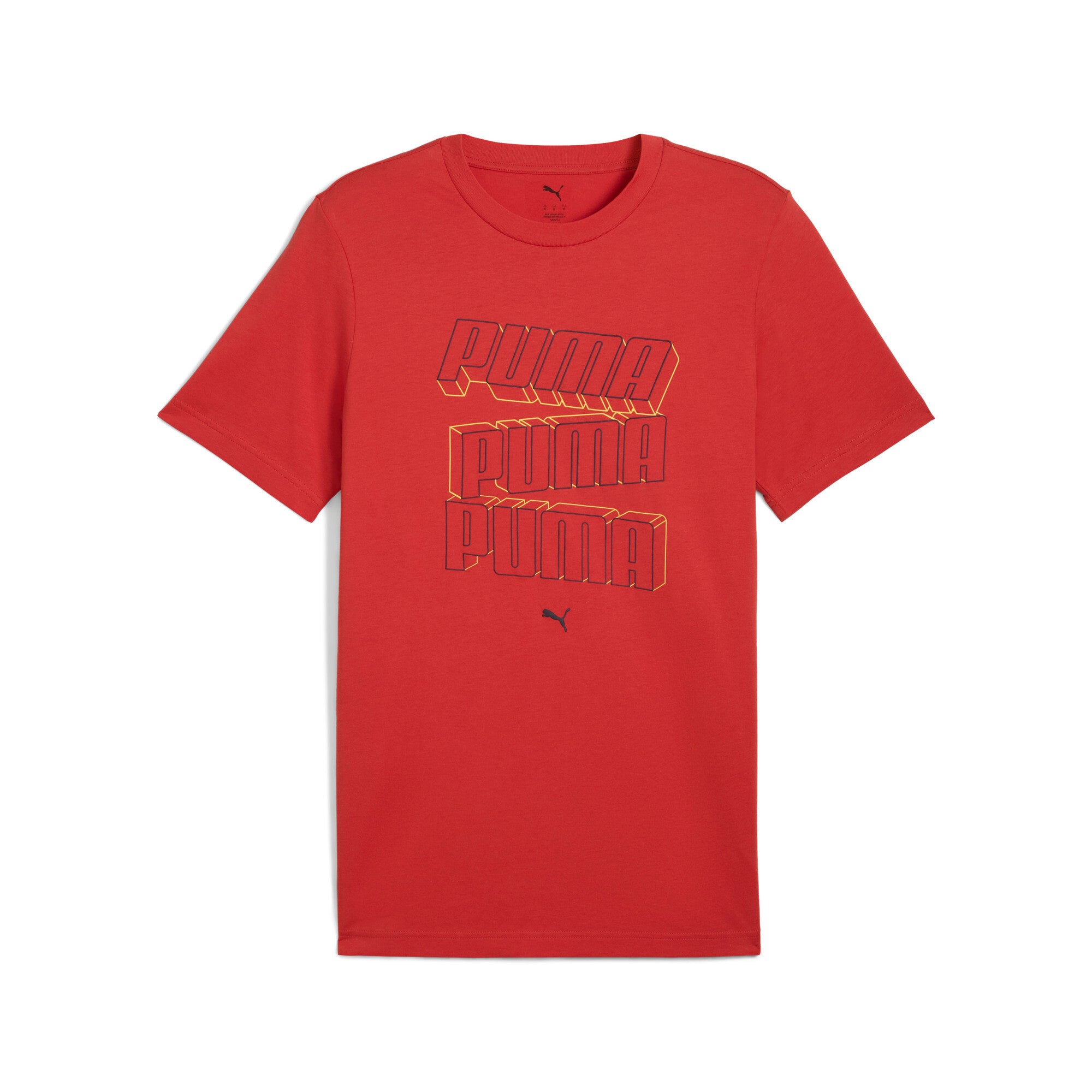 

Футболка PUMA Men's ESS Stacked Logo, цвет red fire
