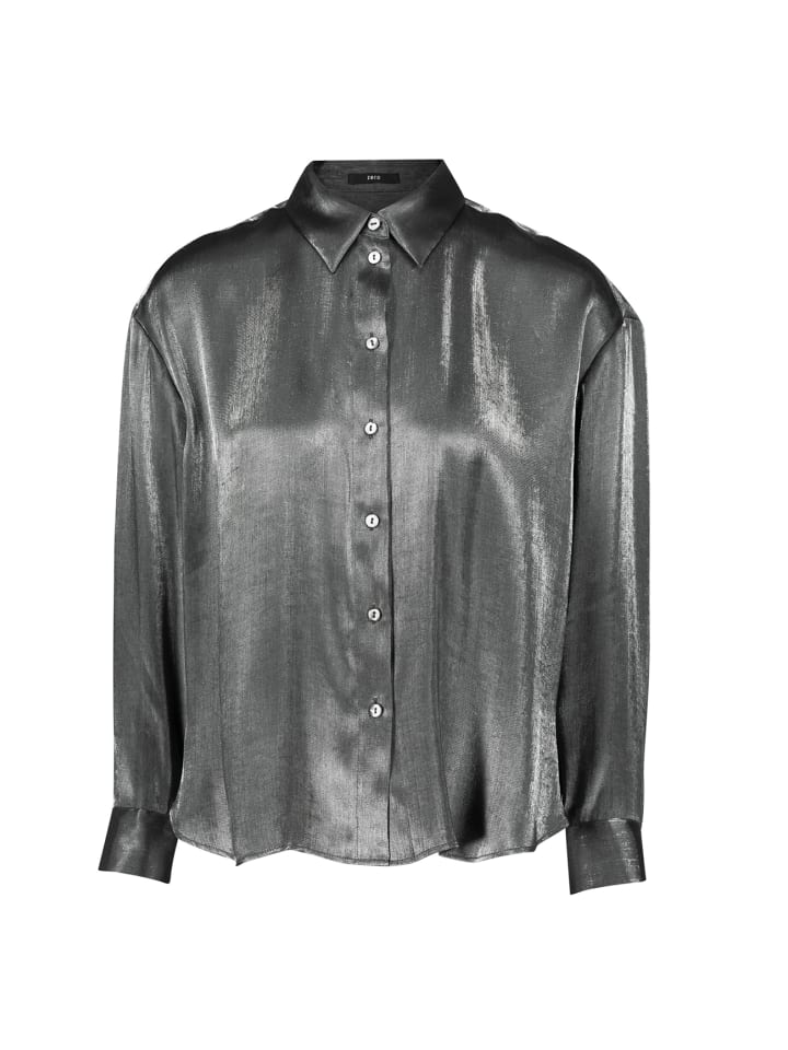 

Блуза Zero Bluse glänzend mit Knopfleiste, цвет Forged Iron
