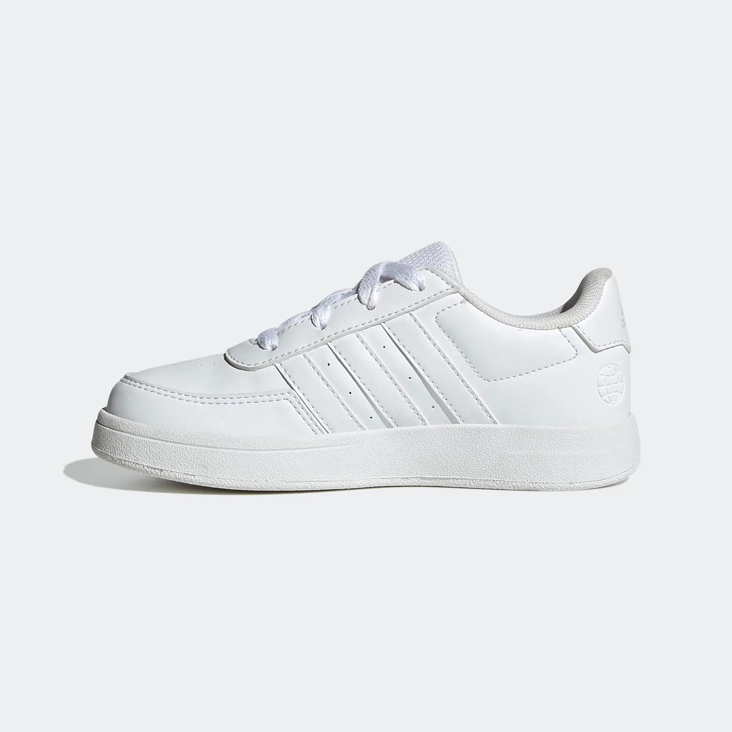 Кроссовки Adidas для детей и подростков Breaknet Lifestyle Court с шнуровкой, белый/серый — фото 4