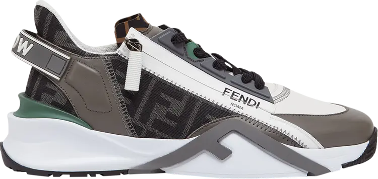 

Кроссовки Fendi Flow Slip-On 'Grey Green', серый