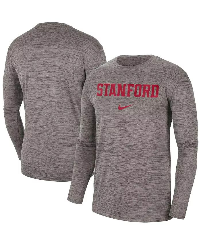

Футболка мужская Heather Grey Stanford Cardinal Team Velocity Performance с длинным рукавом Nike