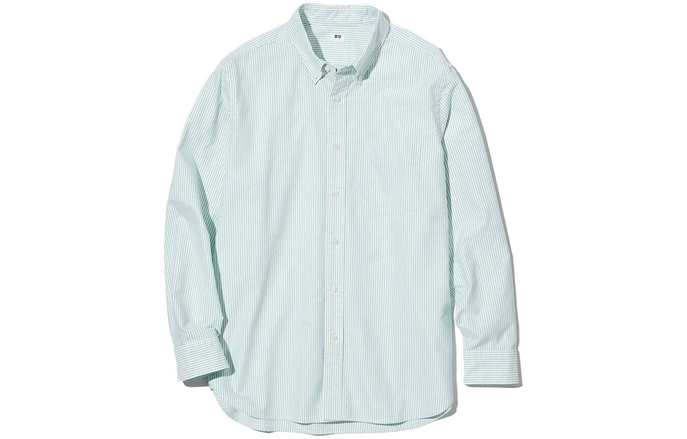 

Рубашка унисекс травянисто-зеленая Uniqlo, зеленый