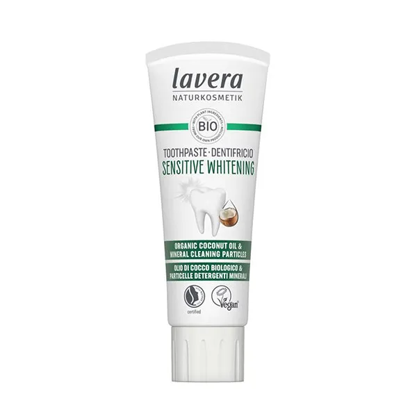 

Отбеливающий крем Dentifrico Blanqueador Sensitive Coco Y Fluor Lavera, 75 ml
