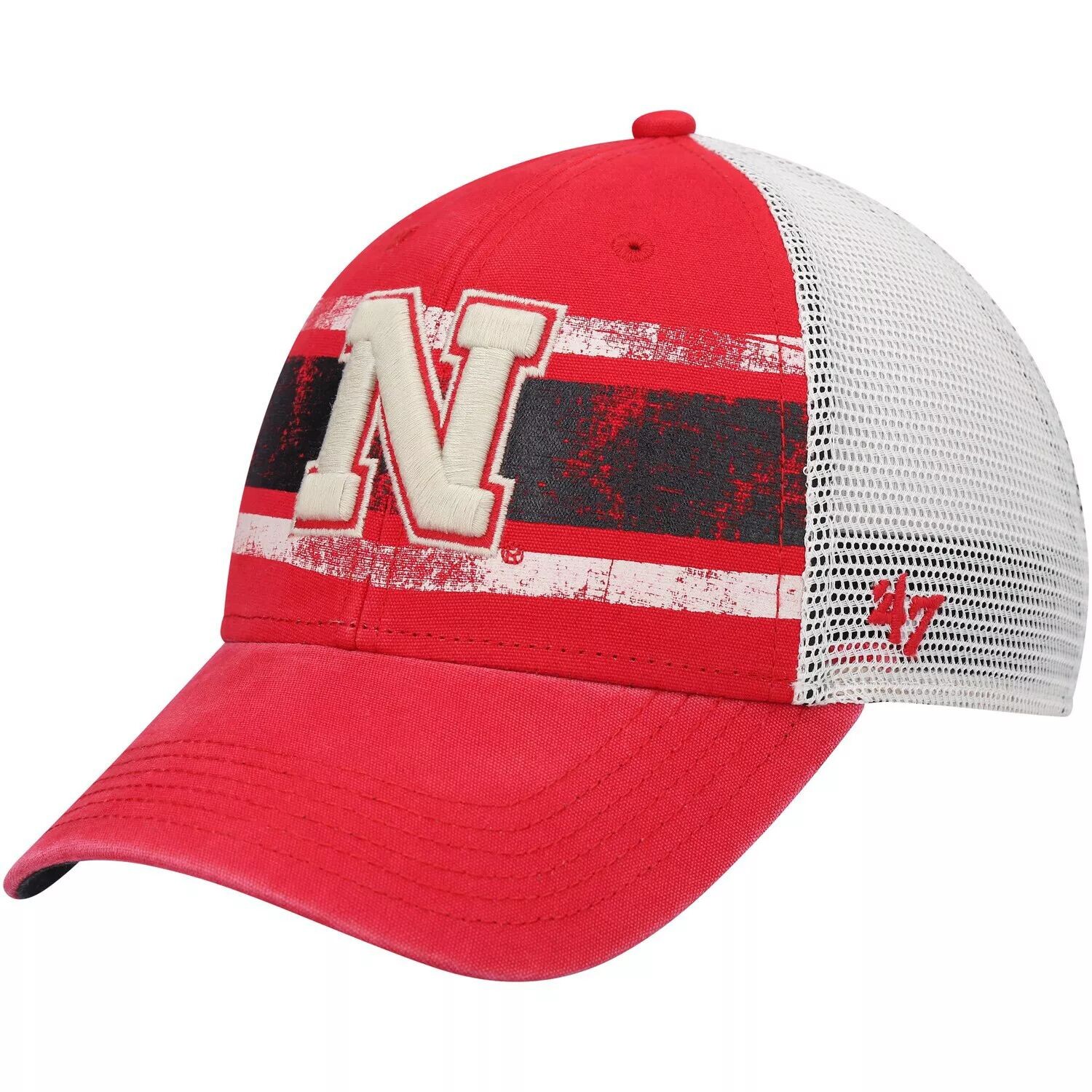 

Мужская кепка '47 Scarlet/White Nebraska Huskers Interlude MVP Trucker Snapback