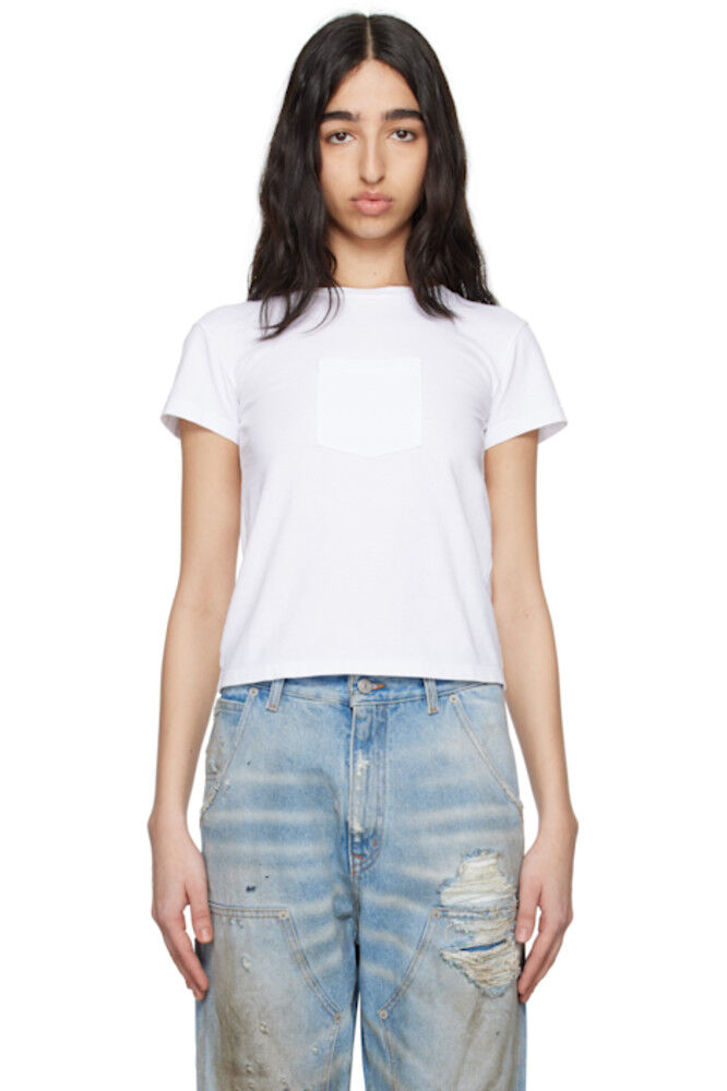 

Белая футболка из плотного хлопкового джерси MM6 Maison Margiela