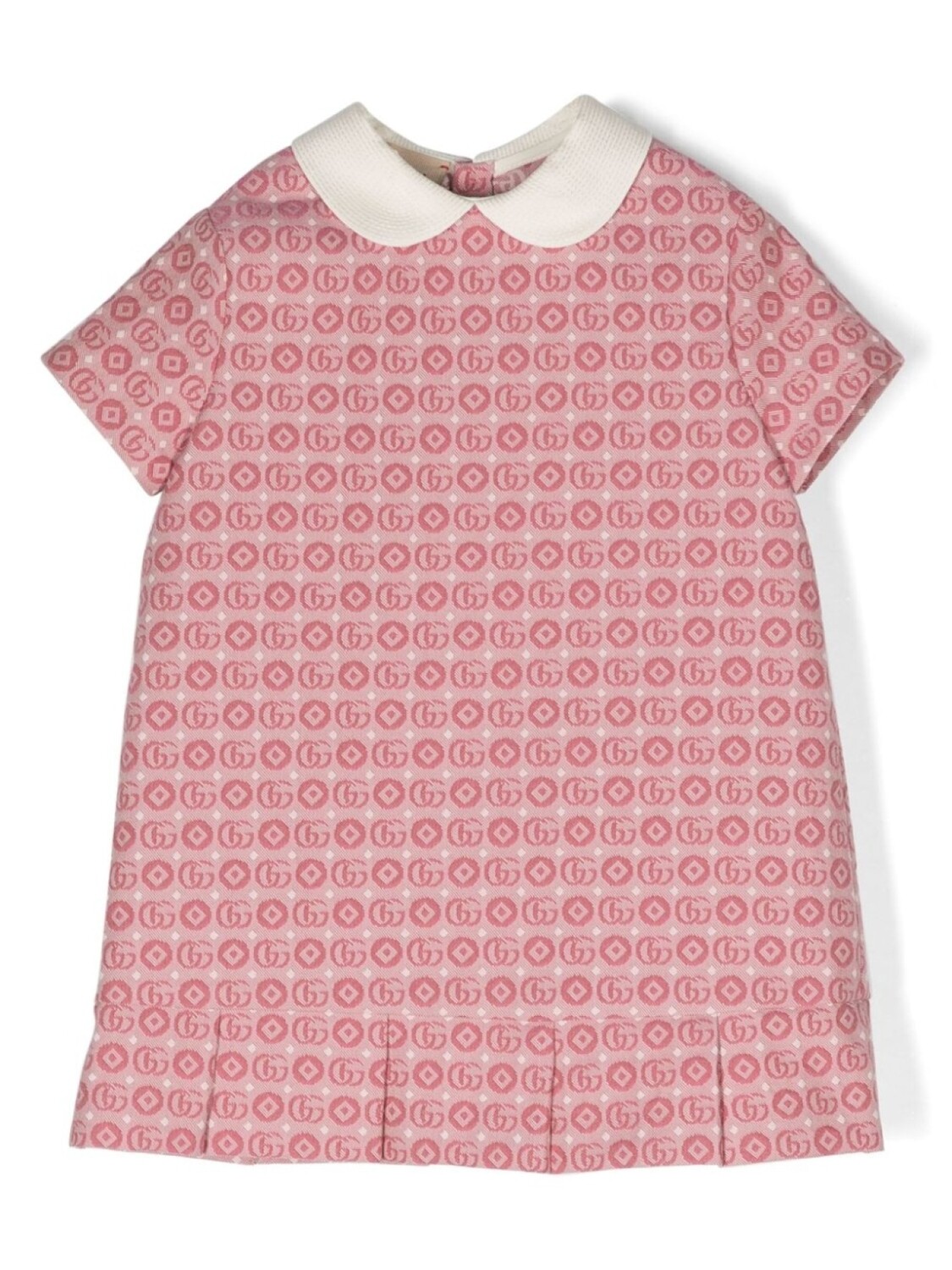 

Gucci Kids жаккардовое платье с логотипом Double G, розовый